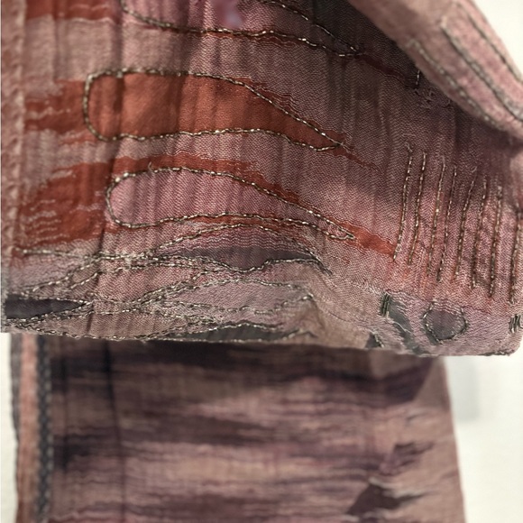 Pure Jill Bohemian Patterned Scarf with Fringe | new without tags - Picture 3 of 5